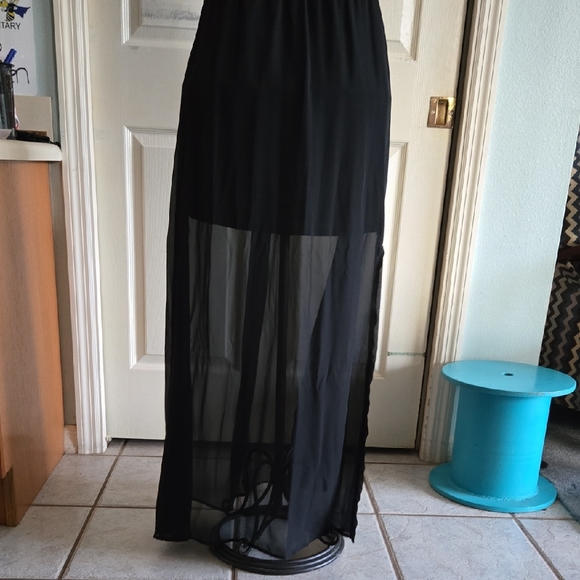 Lily White Black Sheer Maxi Skirt - Picture 3 of 8